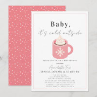 Bebé está frío fuera del Baby Shower de cacao rosa