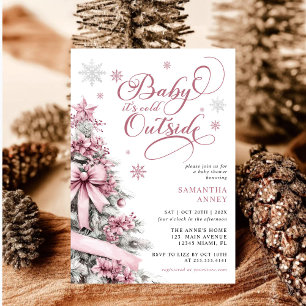 Invitación Bebé, está frío fuera del Baby Shower de Navidades