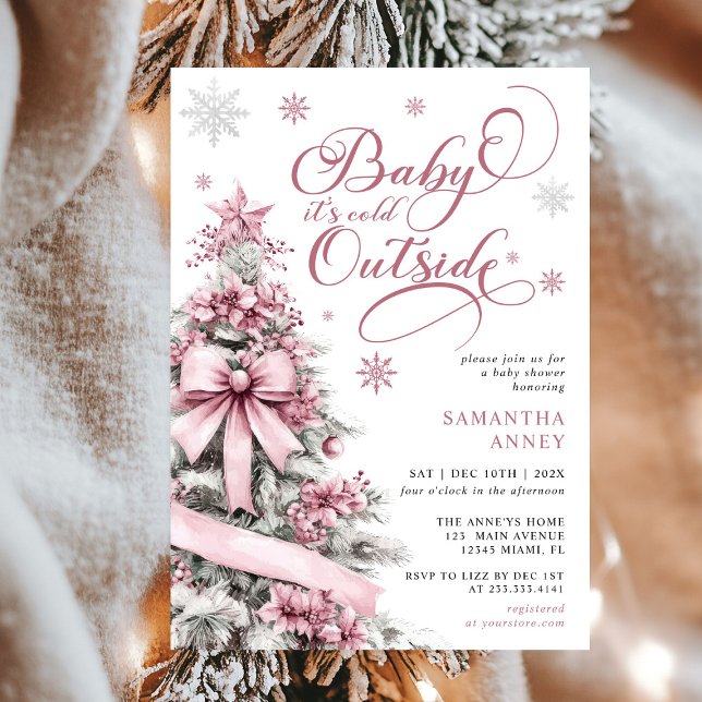 Invitación Bebé, está frío fuera del Baby Shower de Navidades (Subido por el creador)