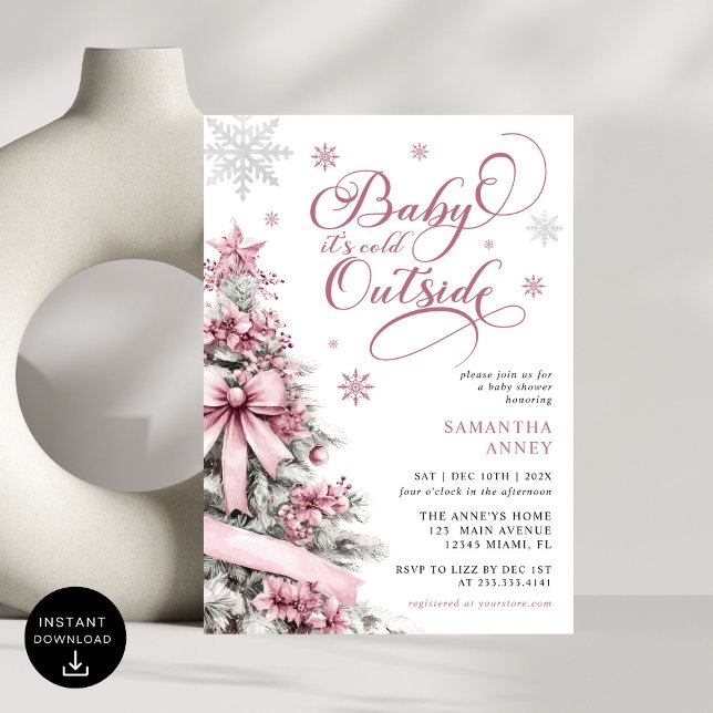 Invitación Bebé, está frío fuera del Baby Shower de Navidades (Subido por el creador)