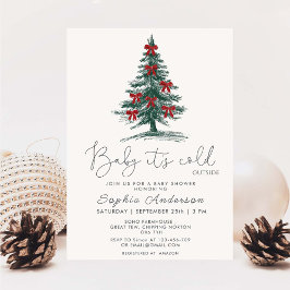 Invitación Bebé está frío fuera del Baby Shower del árbol de