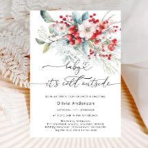 Bebé, está frío fuera del Baby Shower floral helad