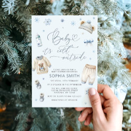 Invitación Bebé, está frío fuera del Baby Shower invernal