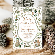 Bebé, está frío fuera del Baby Shower invernal