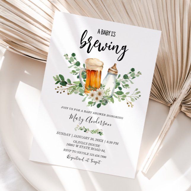 Invitación Bebé está preparando Baby Shower verde (Subido por el creador)