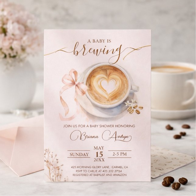 Invitación Bebé está preparando café Baby Shower  (Subido por el creador)