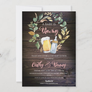 Invitación Bebé está preparando ducha de cerveza para ambos s