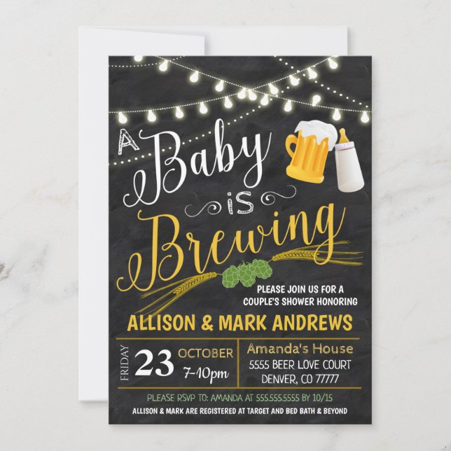 Invitación Bebé está preparando duchas de parejas invitacione (Anverso)