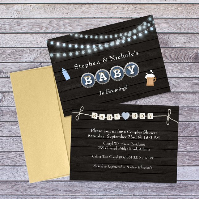 Invitación Bebé está preparando el Baby Shower de su pareja (Subido por el creador)