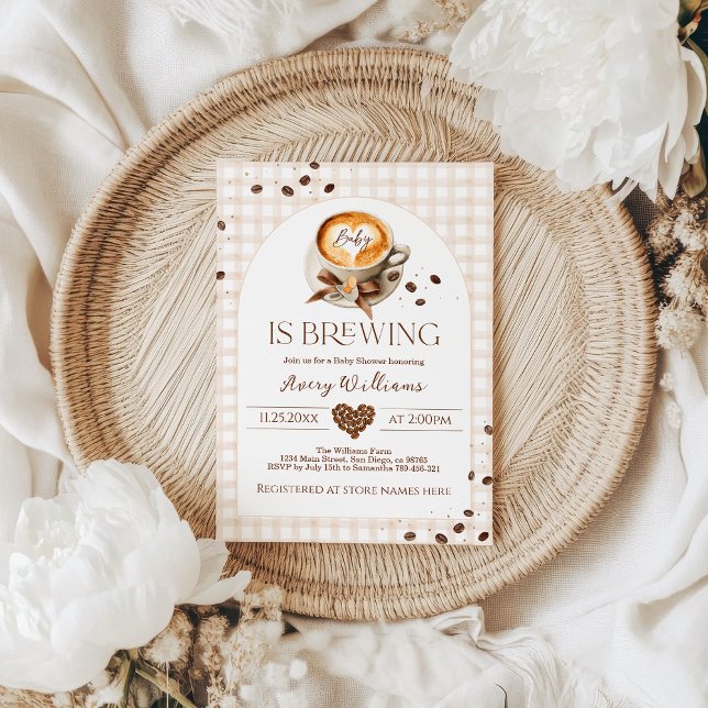 Invitación Bebé está preparando el tema de grano de café para (Subido por el creador)