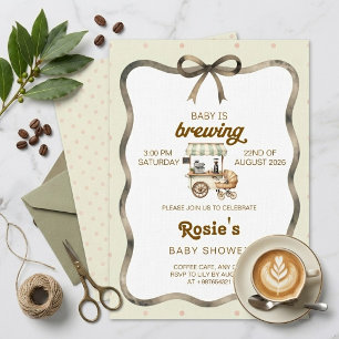 Invitación Bebé está preparando tema de café Baby Shower 