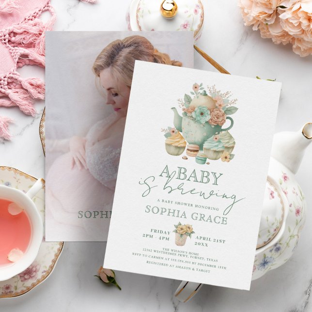 Invitación Bebé está preparando un Baby Shower victoriano vin (Subido por el creador)