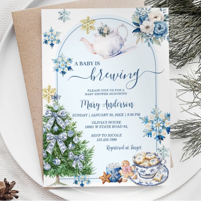 Invitación Bebé está preparando un Fiesta de té chino Baby Sh (Subido por el creador)