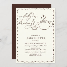 Invitación Bebé está preparando un té Baby Shower neutro