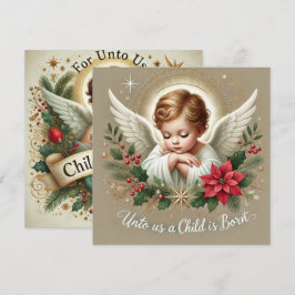 Invitación Bebé festivo impreso Jesús Biblia Verse Scrapbook