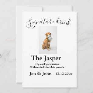 Invitación Bebé firma añada mascota nombre de foto fecha año 