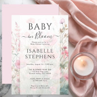 Bebé Flor Silvestre Romántica en Flor Baby Shower