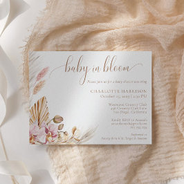 Invitación Bebé floral bohemio en flor | BABY SHOWER