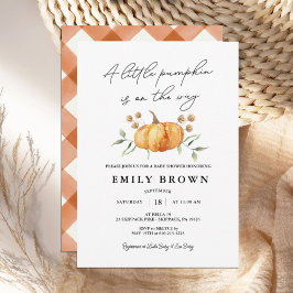 Invitación Bebé Floral Calabacín Pequeño Shower Neutro