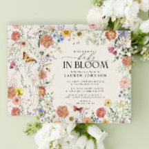 Bebé floral de flores silvestres en ducha de flore