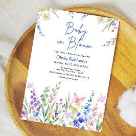 Invitación Bebé floral de primavera en flor Baby Shower 