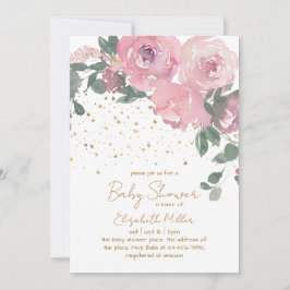 Invitación Bebé floral en Baby Shower