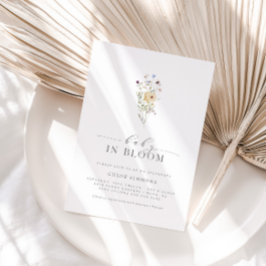 Invitación Bebé floral primaveral en Baby Shower en flor |