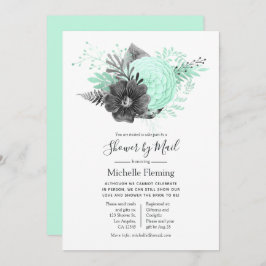 Invitación Bebé floral vintage o ducha de novia por correo