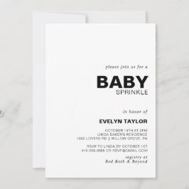 Invitación Bebé formal elegante y minimalista