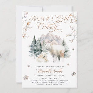 Invitación Bebé, frio, Baby Shower exterior