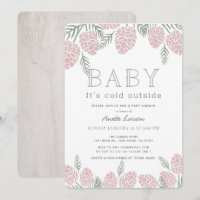 Bebé, frío fuera de Baby Shower de cono rosa