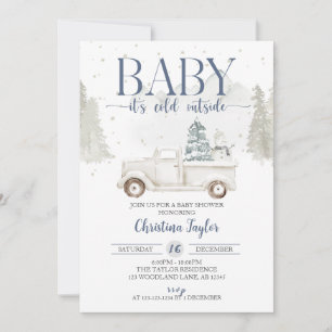 Invitación Bebé, frío fuera de Baby Shower, ducha de invierno