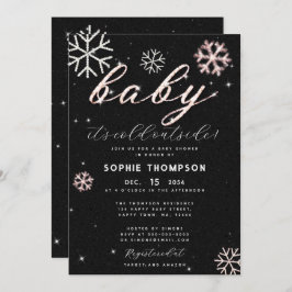 Invitación Bebé frío fuera de Diamantes de imitación rosados