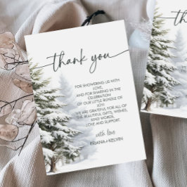 Invitación Bebé, frío fuera de invierno Gracias Baby Shower