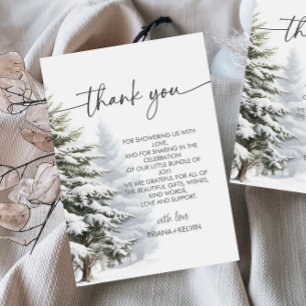 Invitación Bebé, frío fuera de invierno Gracias Baby Shower