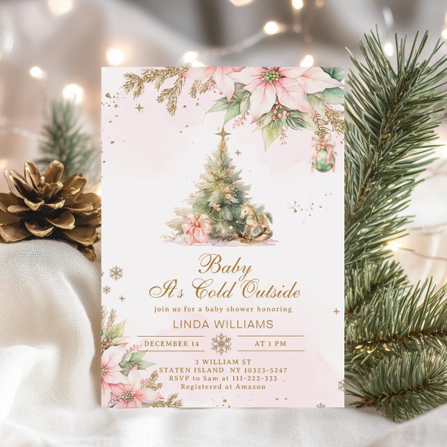 Invitación Bebé, frío fuera de la ducha de bebé de Navidades  (Subido por el creador)