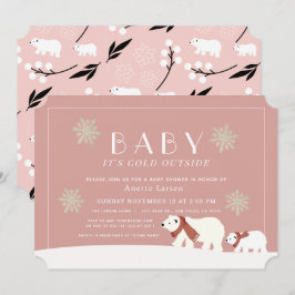 Invitación Bebé, frío fuera de los osos polares, Baby Shower
