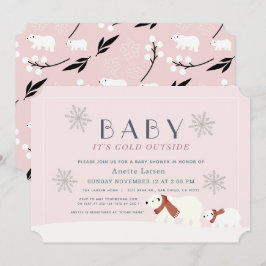 Invitación Bebé, frío fuera de los osos polares, Baby Shower