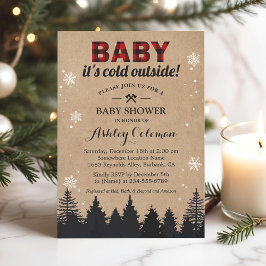 Invitación Bebé, frío fuera de Lumberjack Plantado Baby Showe