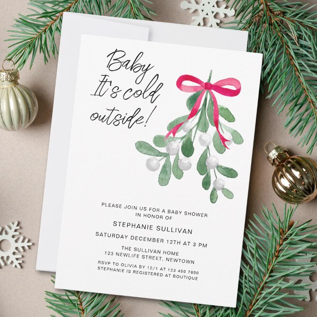 Invitación Bebé, frío fuera de Navidades Baby Shower (Subido por el creador)