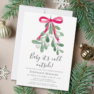 Invitación Bebé, frío fuera de Navidades Baby Shower