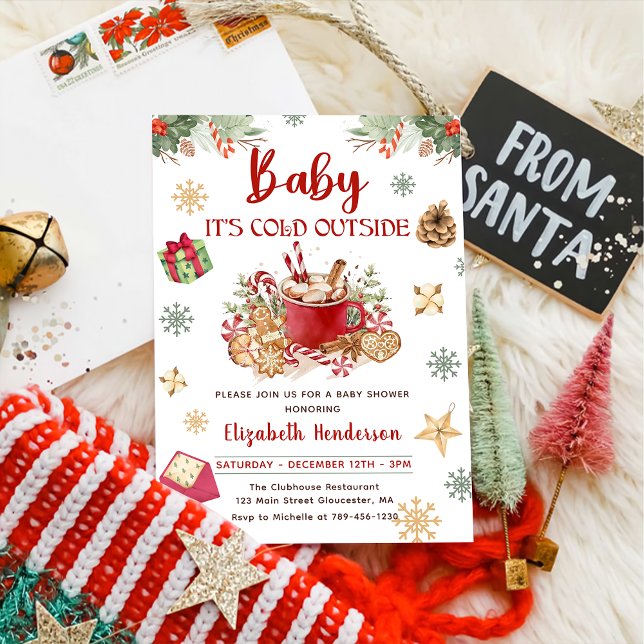 Invitación Bebé, frío fuera de Navidades Baby Shower (Subido por el creador)