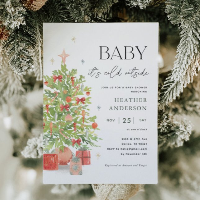 Invitación Bebé, frío fuera de Navidades Baby Shower (Subido por el creador)