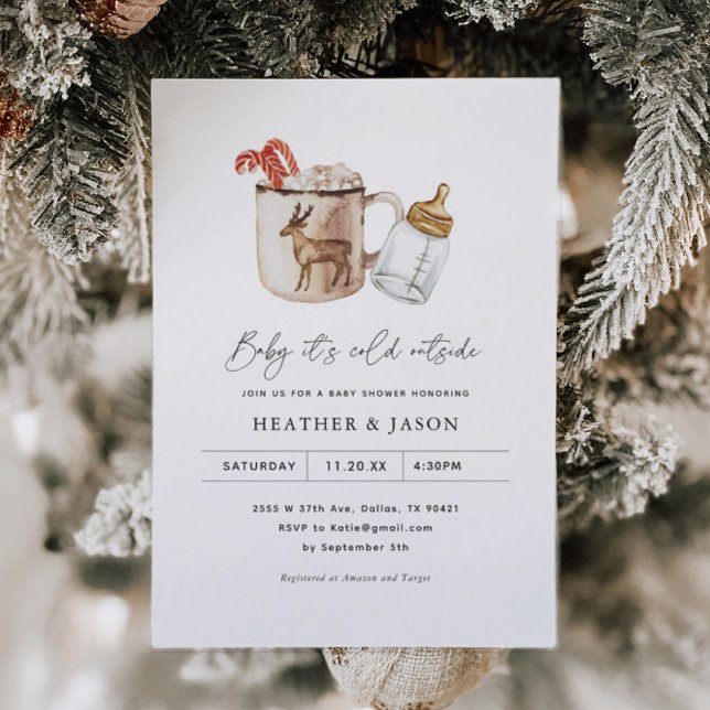 Invitación Bebé, frío fuera del acogedor Baby Shower invernal (Subido por el creador)