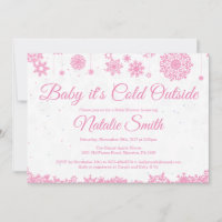 Bebé, frío fuera del Baby Shower de copos de nieve