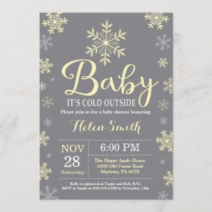 Invitación Bebé, frío fuera del Baby Shower de invierno amari