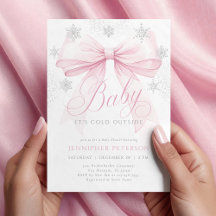 Bebé, frío fuera del Baby Shower de invierno de co