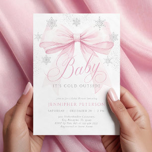 Invitación Bebé, frío fuera del Baby Shower de invierno de co