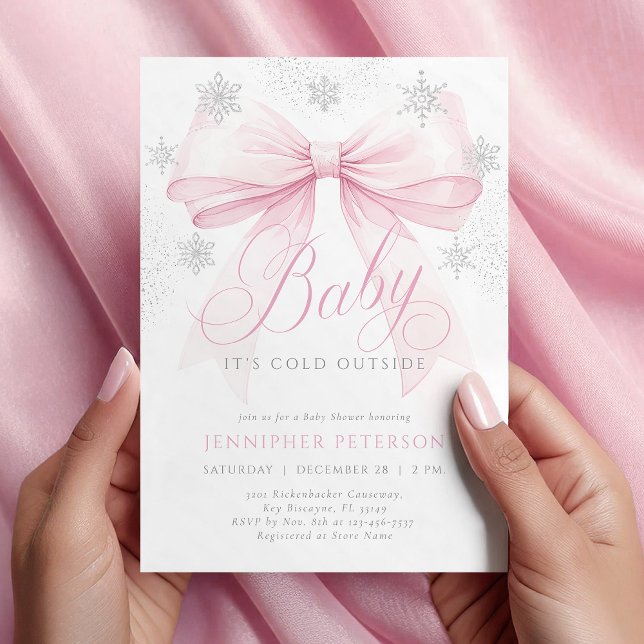 Invitación Bebé, frío fuera del Baby Shower de invierno de co (Subido por el creador)
