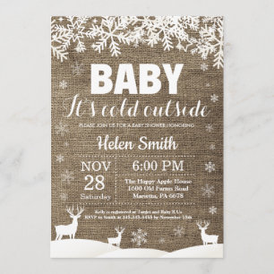 Invitación Bebé, frío fuera del Baby Shower de invierno de lo